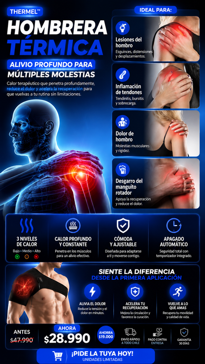 THERMEL™ - Hombrera Térmica 3 Niveles de Calor
