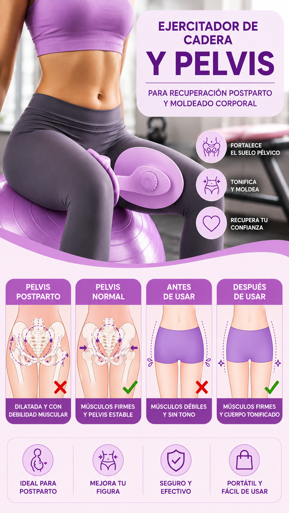VELISSE™- ejercitador de resistencia para muslos, pelvis, glúteos y cadera