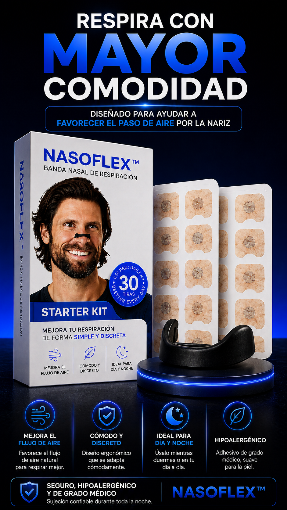 NASOFLEX™ - Banda nasal de respiración