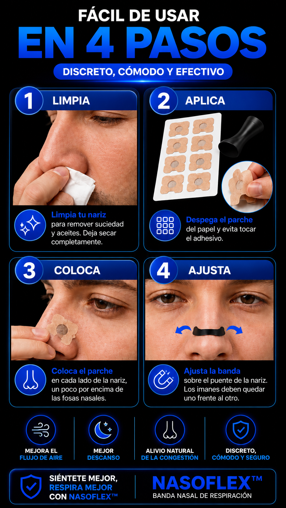NASOFLEX™ - Banda nasal de respiración